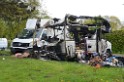 Wohnmobil ausgebrannt Koeln Porz Linder Mauspfad P162